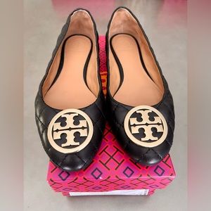 Tory Burch Benton Quilted Ballet Flats - New w/o Tags - Black - Size 7